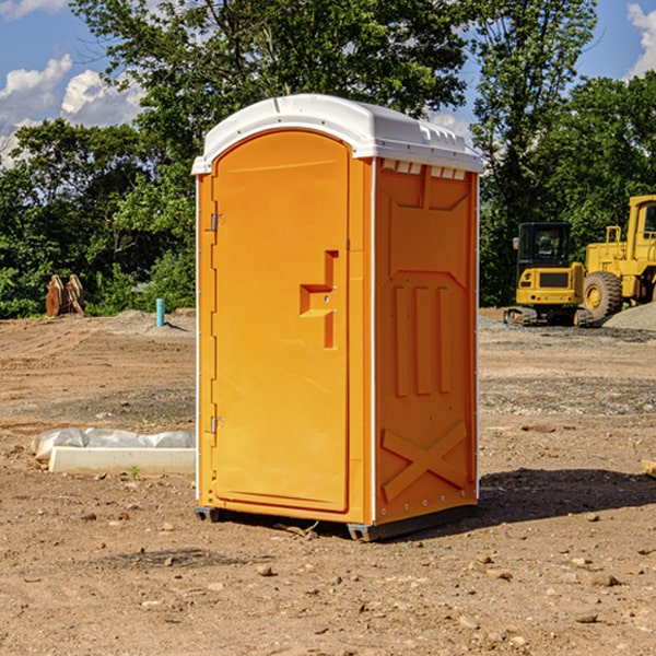 how often are the porta potties cleaned and serviced during a rental period in Brooke County